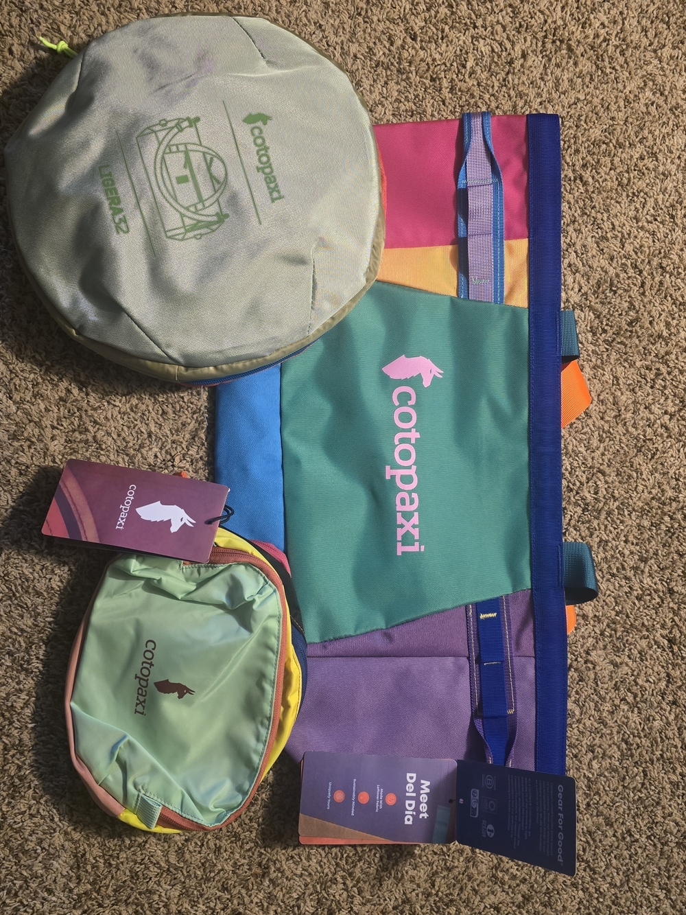 READ! Cotopaxi Bundle Ligera 32 Del Dia +SOLD GearHauler 30L SOLD +Nido Set - Picture 2 of 6